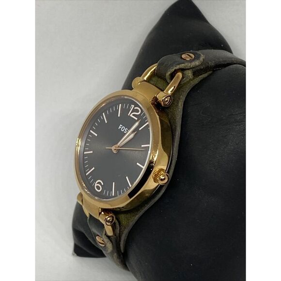 Fossil Georgia ES3077 Women's Gray Leather Analog Dial Quartz Wrist Watch UC381 - Picture 4 of 12